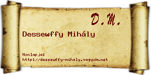 Dessewffy Mihály névjegykártya